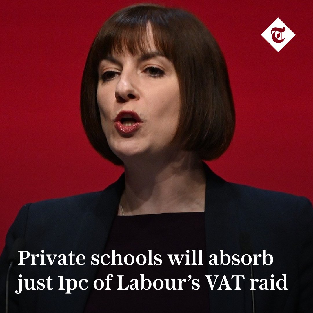 Telegraph's tweet image. 🚨 Exclusive: Treasury documents reveal private schools will absorb just 1% of Labour’s VAT raid — with the rest passed on to parents through higher fees and reduced quality of education

Read more ⤵️
telegraph.co.uk/news/2025/10/1…