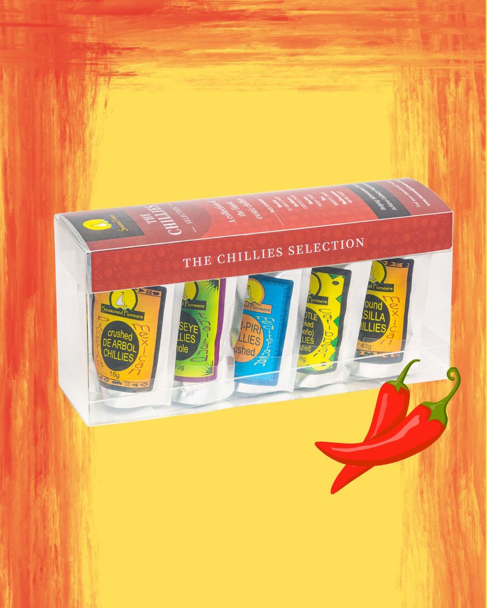 Looking for a foodie gift? 

Turn the heat up with our Chilies gift selection! 🔥 🔥 
£14.95 a box. 
seasonedpioneers.com/spices-seasoni…