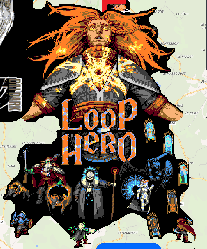 Je suis malade et chaos depuis mercredi du coup je galère a juste dessiner .... bon par contre poser des pixel pour loop hero ça va hahaha, n'empèche vivement que je me remette sur pied vu que j'ai des vidéo en retard . . .