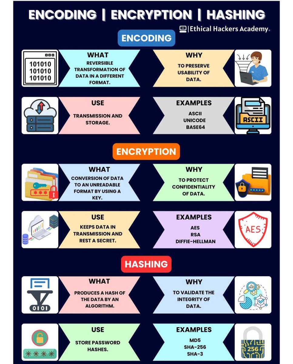ENCODING vs ENCRYPTING vs HASHING know the difference