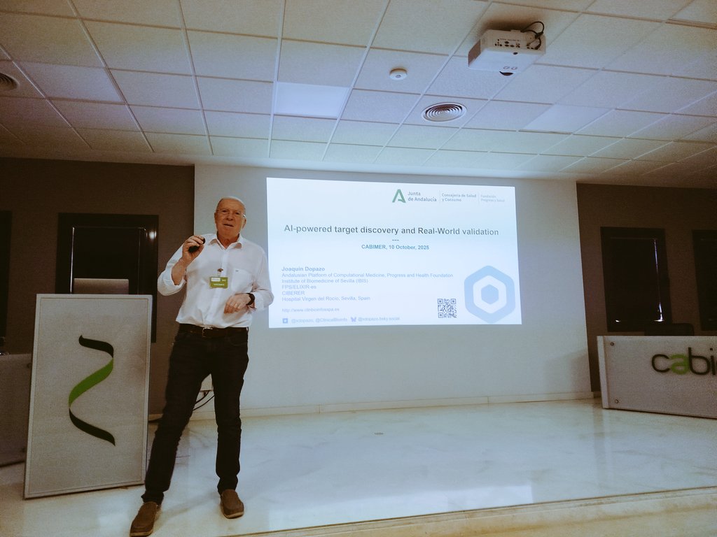 Great pleasure to host <a href="/xdopazo/">Joaquin Dopazo</a> from <a href="/FProgresoysalud/">Fundación Progreso y Salud</a> at <a href="/cabimer/">Cabimer</a> last Friday! 🚀
An inspiring talk on how AI is reshaping targeted drug discovery. #AI #DrugDiscovery #Innovation Are we obsolete?? Don't think so but 😬