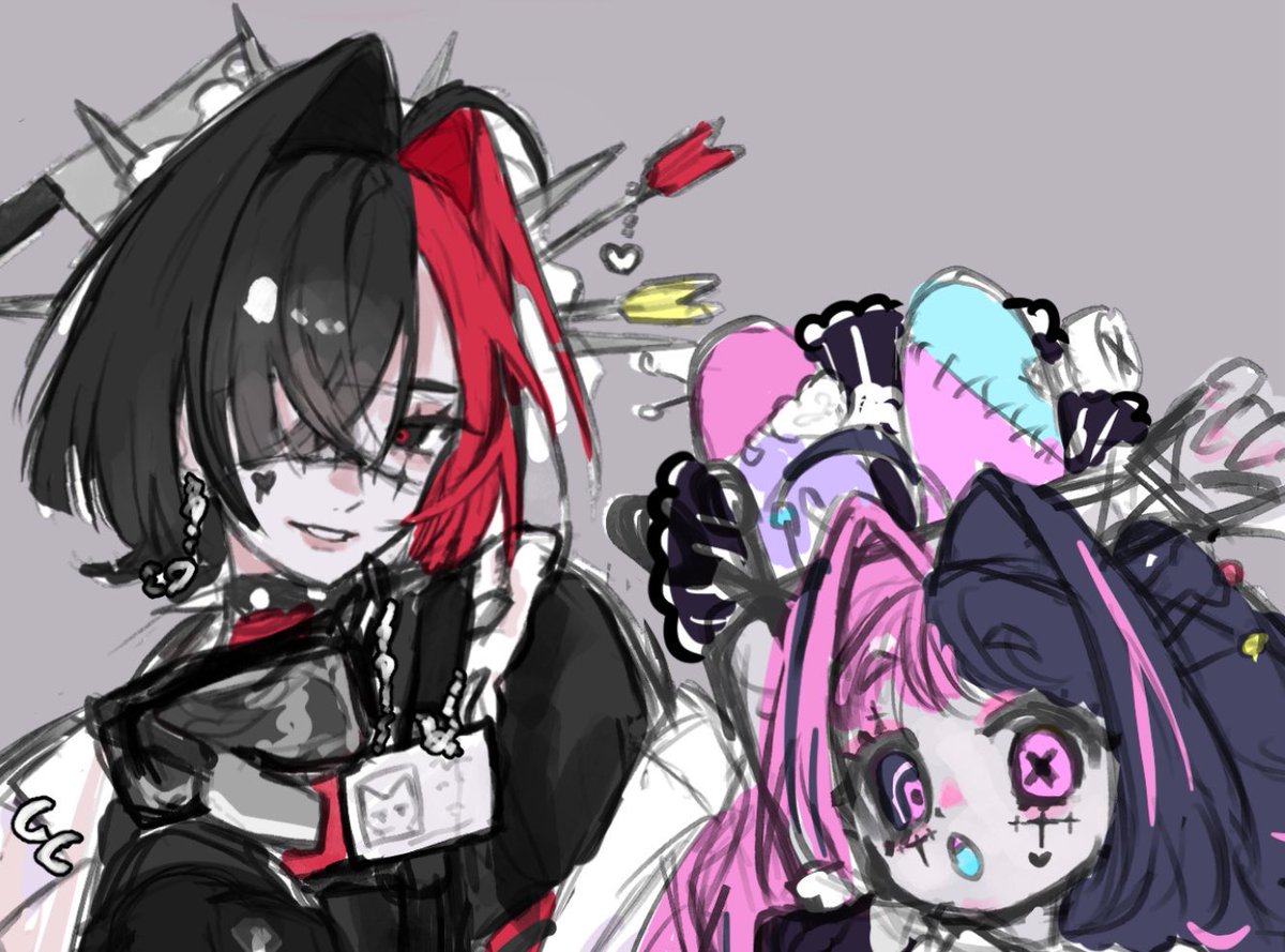 nemutai_tai444's tweet image. イメチェンしまくる自創作コンビ