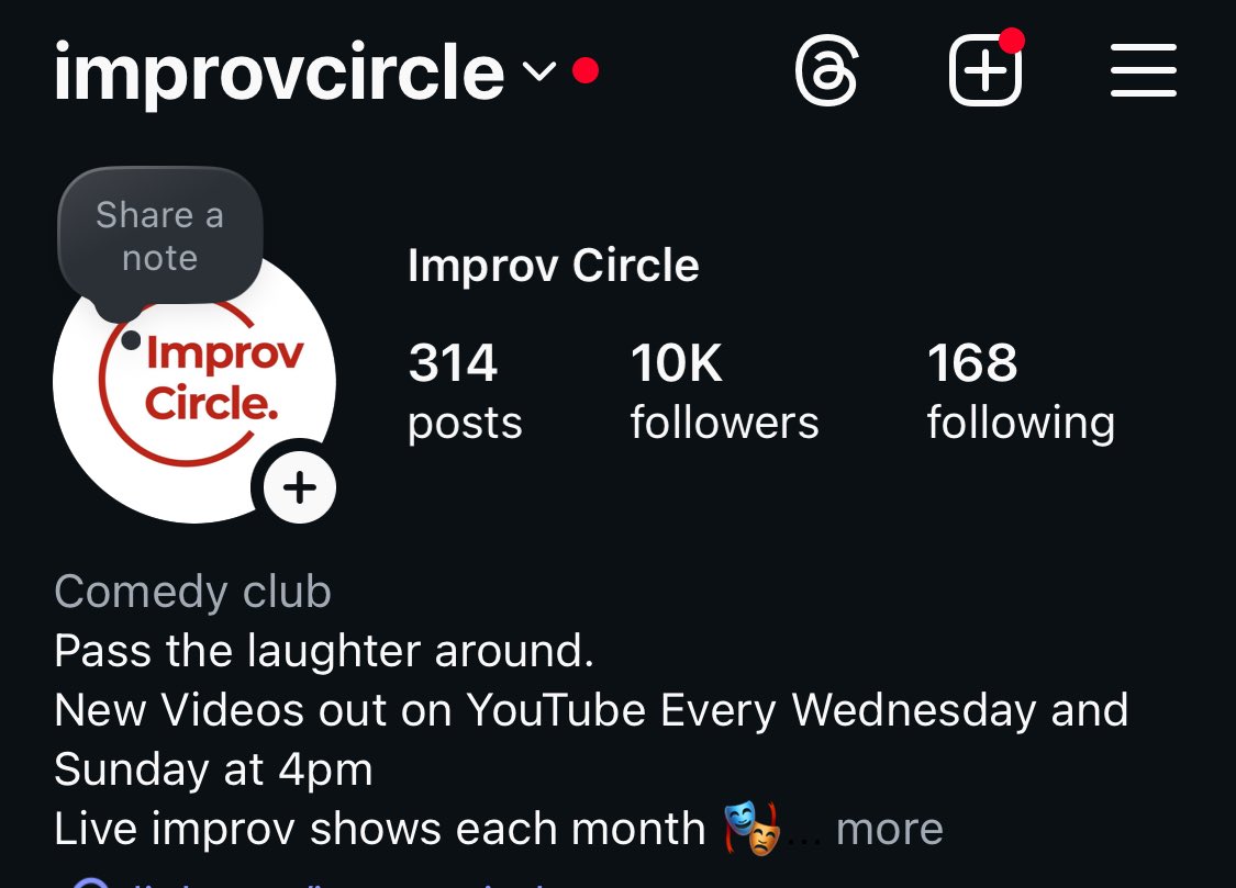 YMK_sama's tweet photo. It’s kinda cool that the improv circle IG account hit 10k followers on my birthday of all days.
Proud of us! https://t.co/zOkxVTOJ39