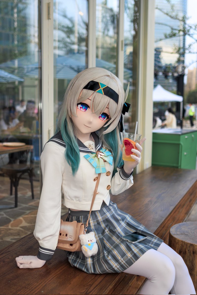 喝！
🥤： <a href="/FengZhi_LQ/">风止灬群花落</a> 
#kigurumi  #着ぐるみ
