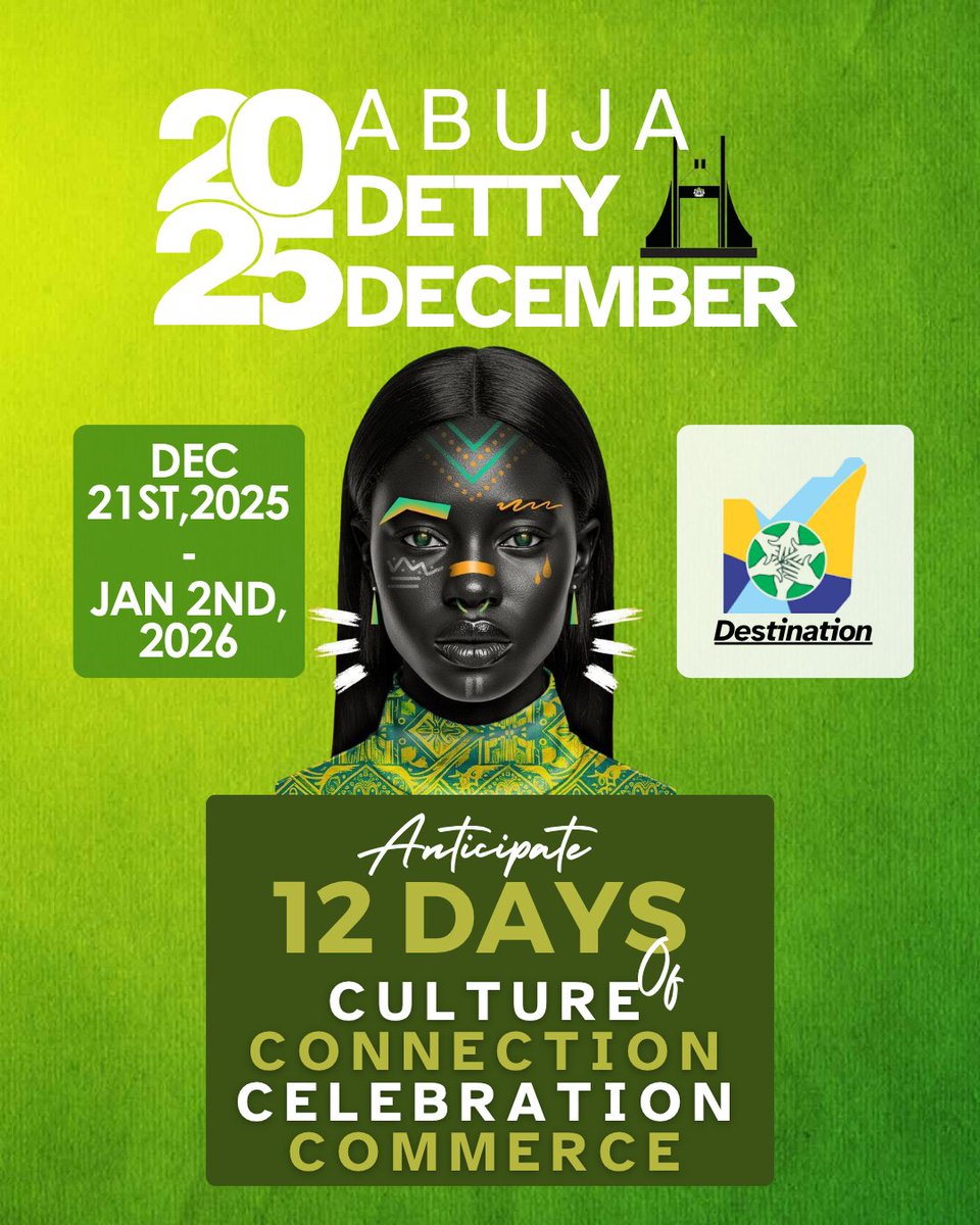 abujadettydec's tweet photo. Abuja, ready your outfits — the city go too choke 😎
#ADDYourVibes #AbujaDettyDecember #DettyDecember #ADD2025 #LiveTheVibes #AbujaRave #AbujaEvents https://t.co/dJZ8pa5t0r