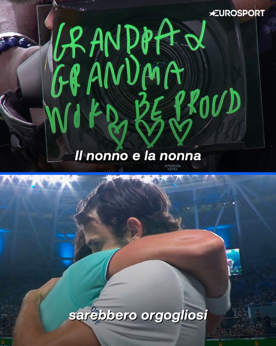 Eurosport_IT's tweet image. 🥹 Valentin Vacherot batte suo cugino Arthur Rinderknech e scrive sulla telecamera &apos;Il nonno e la nonna sarebbero orgogliosi&apos; ✍🏻👵🏻👴🏻

Ma a che storia meravigliosa abbiamo assistito? 🫀🙏🏻

#EurosportTennis #RolexShanghaiMasters #Vacherot