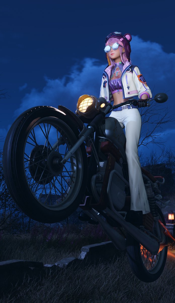 ryu_pak's tweet image. バイクのジャンプ中も撮れるし、楽しー♪🥰

#インフィニティニキ #infinityNikki