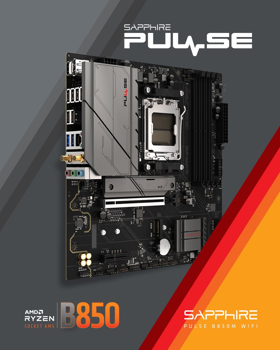 SAPPHIRE Technology (@sapphiretech) on Twitter photo Maximize your build's potential without overspending. The SAPPHIRE PULSE B850M is the strategic foundation for your AM5 setup, packing essential next-gen features like PCIe 5.0 into a sleek micro-ATX form factor.
.
#MB #Motherboard #AMD #AM5 #B850 #gaming #hardware Maximize your build's potential without overspending. The SAPPHIRE PULSE B850M is the strategic foundation for your AM5 setup, packing essential next-gen features like PCIe 5.0 into a sleek micro-ATX form factor.
.
#MB #Motherboard #AMD #AM5 #B850 #gaming #hardware