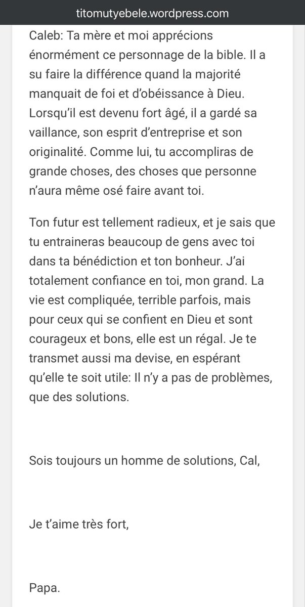 À chaque naissance de mes enfants je leur ai écrit une lettre. J’ai commencé à écrire la lettre pour ma fille qui arrive cette semaine.

En attendant je relis la lettre pour mon fils et…