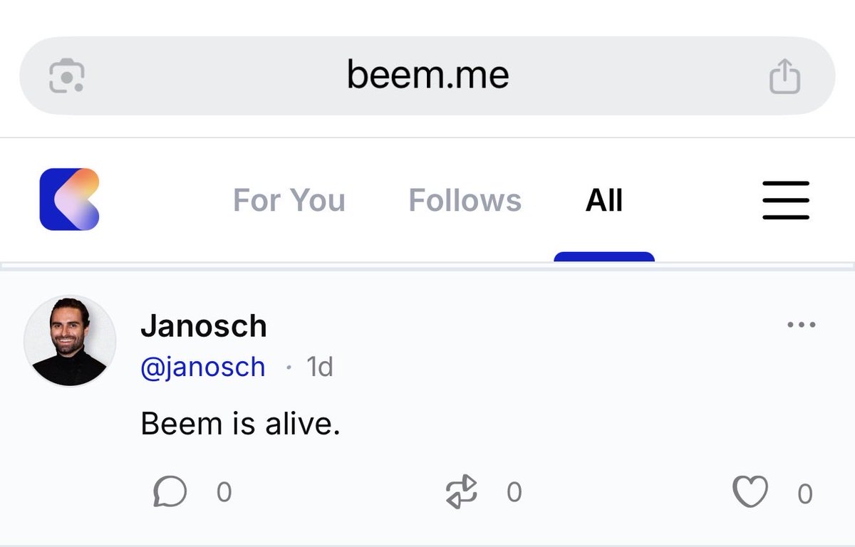 Krypto_maniac3's tweet image. Beem is LIVE 🔥
Founded by @JanoschAms the mind bridging reality &amp;amp; the metaverse.
Spatial calling. Encrypted holograms. Token-powered communication.
The future just went on-chain. @BeemOnSol #Solana