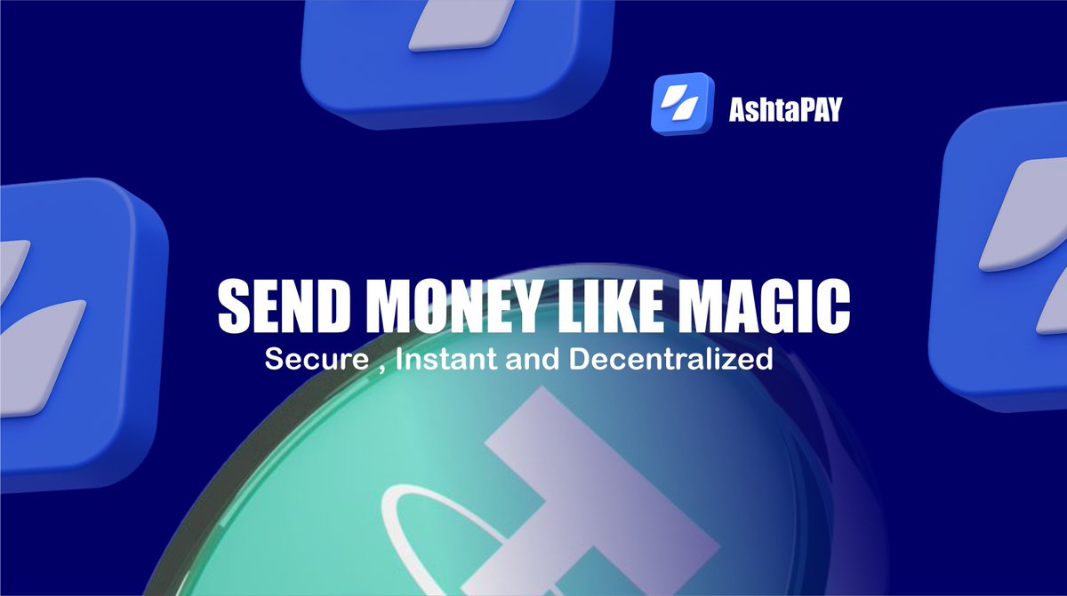 ashta_pay's tweet image. That's Some Kind of Magic
It’s not a trick — it’s tech. ⚡
As #AshtaPAY turns the impossible into instant!
Across borders, through time zones, beyond systems —
money moves like light. ⚡
Secure, borderless, and beautifully simple.
The kind of magic built on code, not…