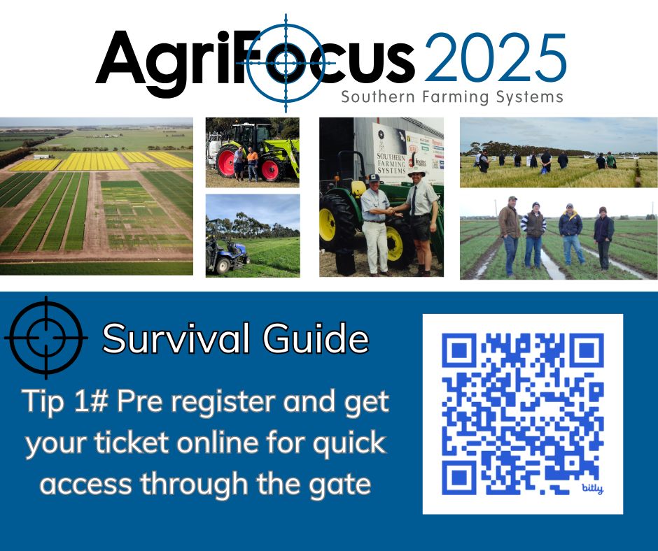 AgriFocus 2025, 15 October 2025.
To get the most out of AgriFocus Plan ahead, Pre register and get through the gate quicker!
🎟️Members and Partner FREE Ticket and non members sign up for $30! bit.ly/4myYUZl
#Agrifocus #SustainableFarming #cropping