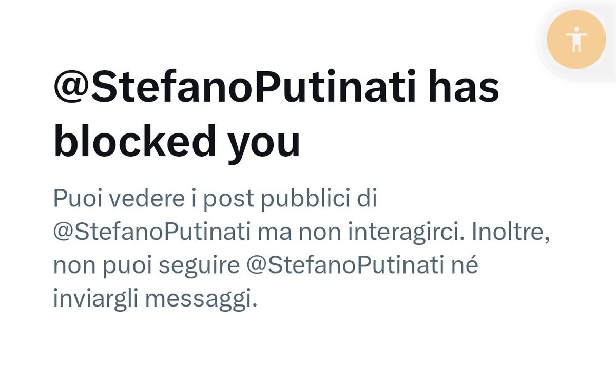 La domanda è: perché questo relitto umano mi ha bloccato senza che io me lo sia mai inculato manco di striscio?