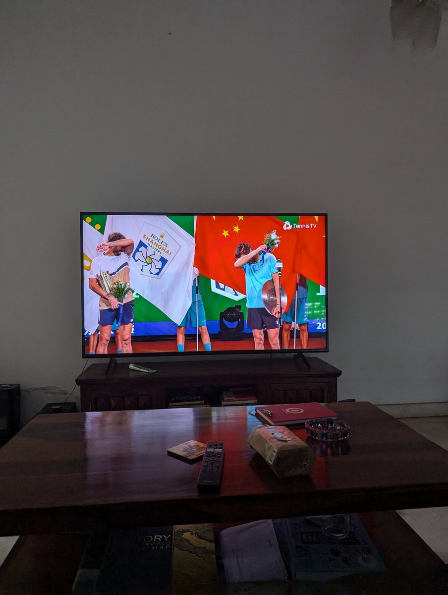 Started watching tennis just a few months ago and here I am, watching two cousins cry at a finale presentation in Shanghai after a fascinating match. Sports is beautiful. #shanghai #atp