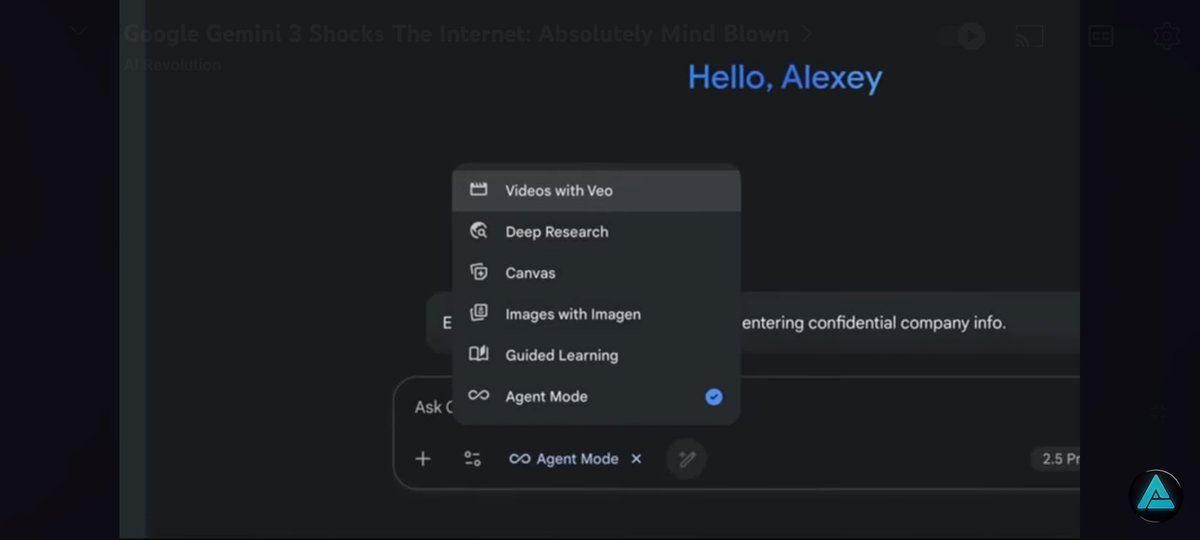 WorldComputer_'s tweet image. ♾️ @dfinity Agent Mode on @GeminiApp. @GoogleAI is coming on #WorldComputer $ICP