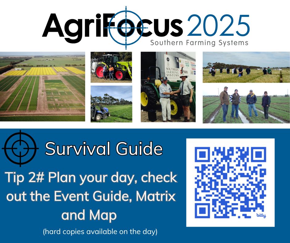 SouthernFS's tweet photo. AgriFocus 2025, Wednesday 15 October, Streatham
🔍Plan your day!
Check out the detailed event guide, program matrix and map! With 16 Sessions repeated twice and 2 keynote sessions to choose from there is a lot of information.
📖Check it out https://t.co/jSQ2TpZr6L
#Agrifocus #agriculture #cropping
