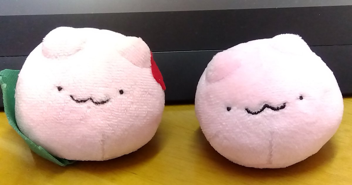 ume36's tweet photo. 元気です！最近はうめのみくんぬいを完成させたりしました　２〜３枚めは１代目の試作のみくんとお花と葉っぱをつける前のプレーンのみくんのツーショット　まるい https://t.co/qPuze8ykzJ