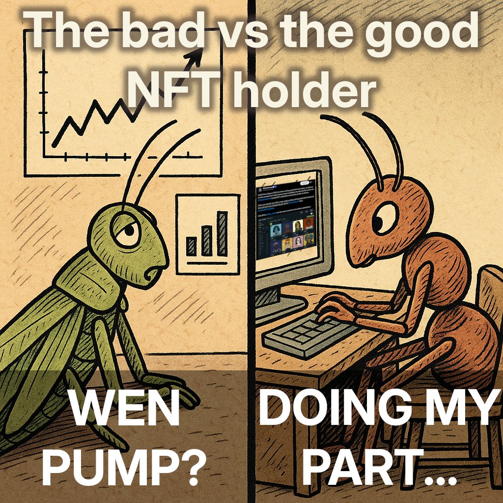 When I get into a NFT collection, that's because I've found good reasons to do so (it's subjective).

And since I've found reasons, why shouldn't I talk about it and do the job every holders should do?

Successful collections are successful because of their holders, I don't