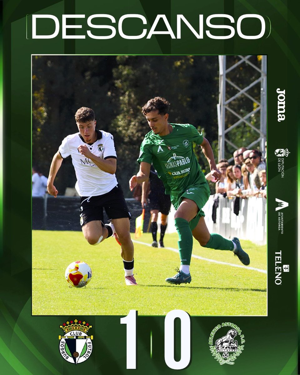 ⏸️Descanso

1️⃣ BURGOS CF PROMESAS

0️⃣ ATLETICO ASTORGA F.C.

#BurgosPromesasAtlAstorga 
#Escribiendounanuevahistoria
#VamosVerdes💚⚽️