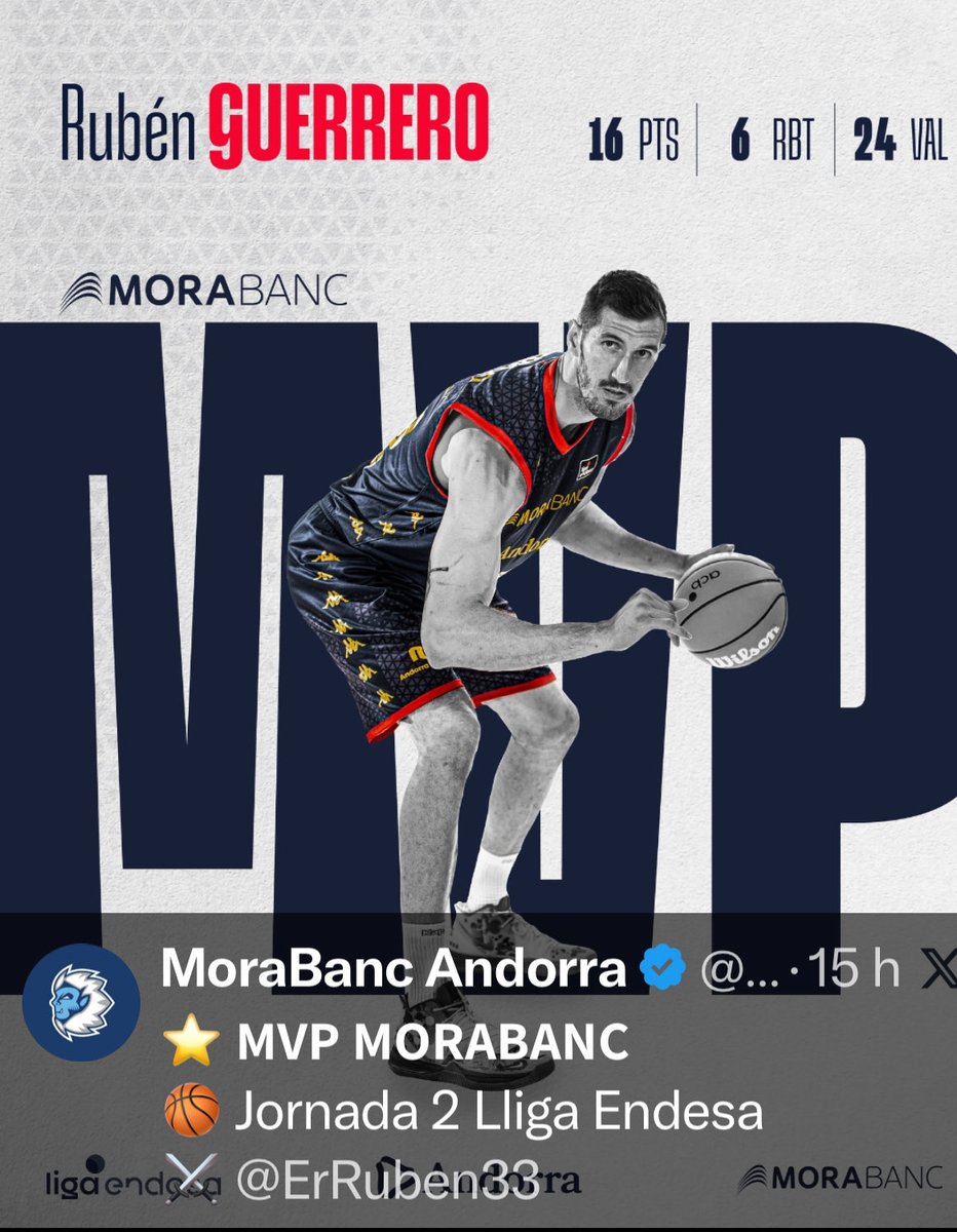 En 50 anys he fet tots els papers de l’auca en el <a href="/morabancandorra/">MoraBanc Andorra</a> i avui, com a soci, em costa recordar un partit com el d’ahir. 

Només queda una: entendre que s’ha fet malament i reaccionar. Estem a temps.

Passo pàgina i em quedo amb l’únic q es va salvar ahir <a href="/ErRuben33/">Rubén Guerrero Pino</a>