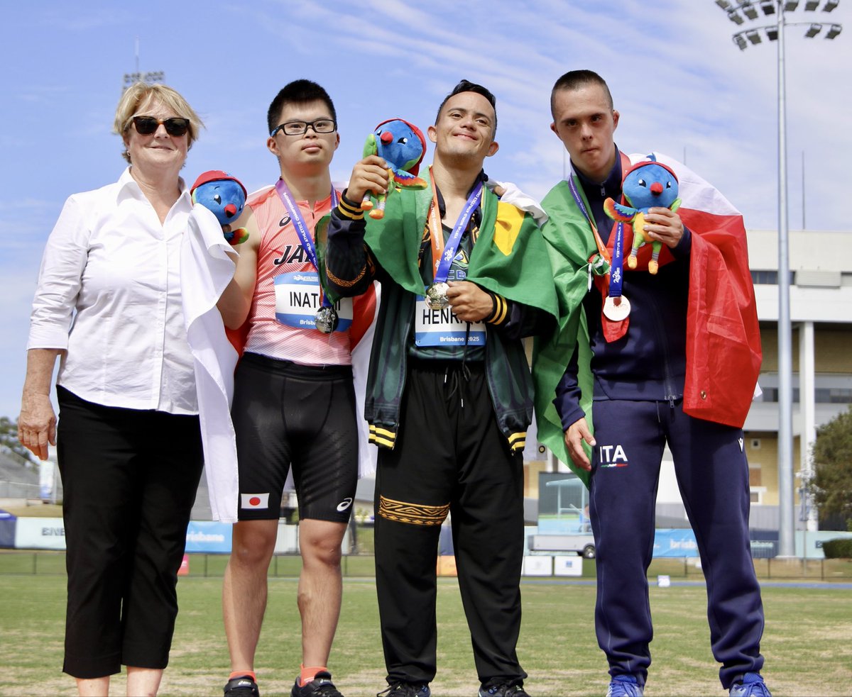 #Virtus世界陸上競技選手権大会　DAY2

男子やり投げ(II-2クラス）決勝で
#亀山海選手(チームはやぶさ）が30ｍ23の世界新記録を樹立。自身の持つ世界記録を塗り替えて🥇を獲得!
 男子400ｍ(II—2クラス）決勝で
#稲富空大選手(AC-KITA）も1分06秒91の世界記録を更新、🥈を獲得!