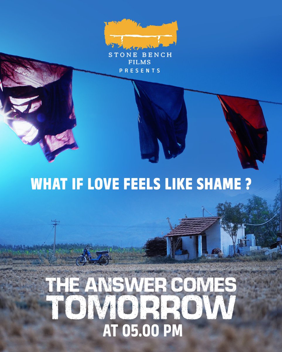 itzSekar's tweet image. WHAT IF LOVE FEELS LIKE SHAME ?
Stone bench films next Title Announcement & First Look tomorrow at 5 PM !