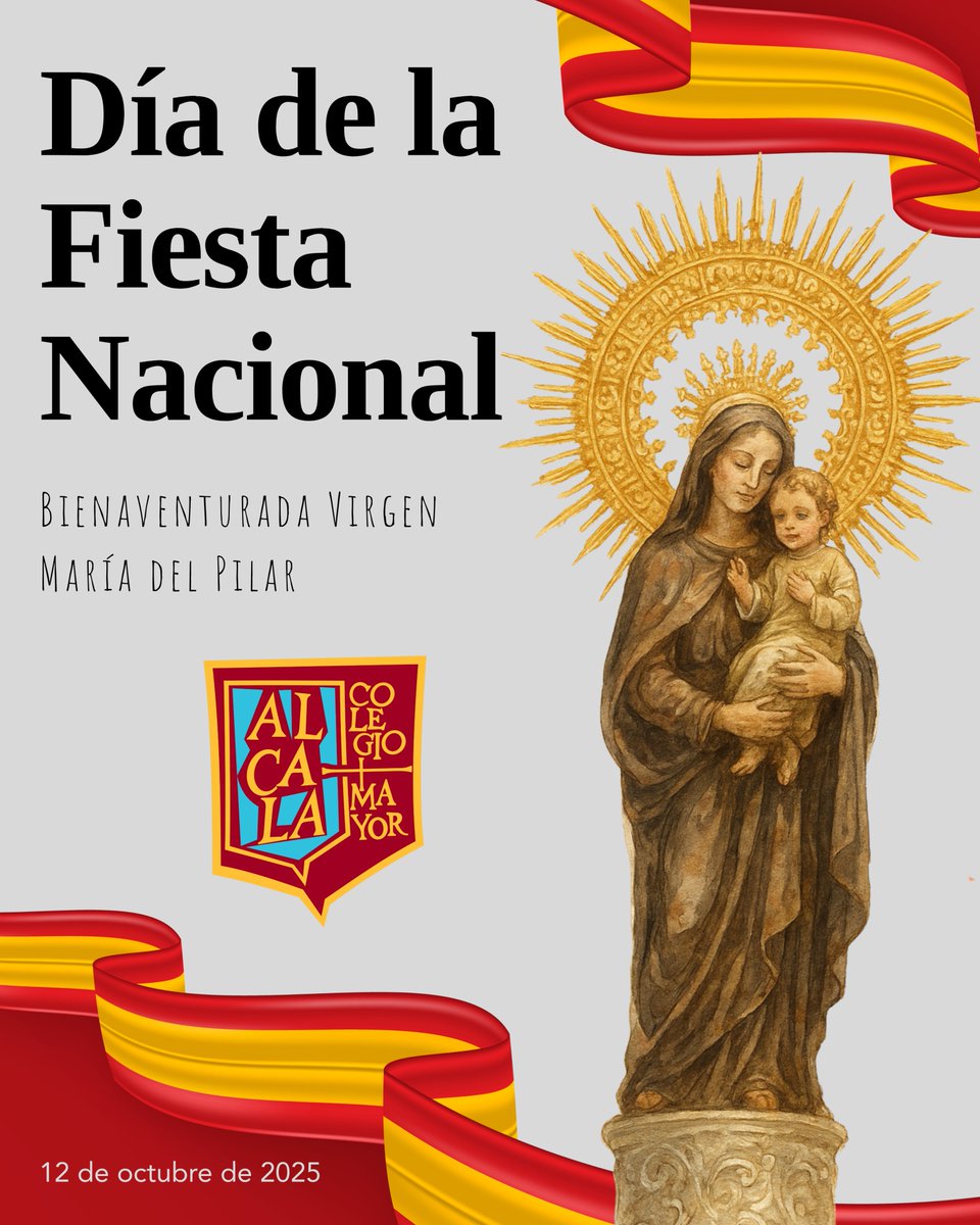 12 de octubre | Día de la Fiesta Nacional

Hoy celebramos el Día de la Fiesta Nacional. Además recordamos la solemnidad de la Nuestra Señora del Pilar, reconocida como Patrona de la Hispanidad, de Aragón y de la Guardia Civil.

#MásAlcalá #UnMayorEsMás