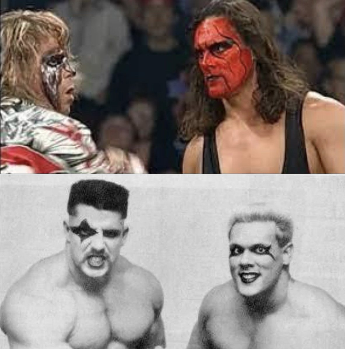 todaypwhistory's tweet image. 27 years ago tonight on WCW Monday Nitro at the United Center in Chicago, Sting &amp;amp; The Ultimate Warrior, the former Blade Runners, reunited to face Hulk Hogan &amp;amp; Bret Hart.

🎥 Full match: tinyurl.com/4pj9wd92

#wrestling #ProWrestling #WCW #WWE #Sting #MondayNitro #OnThisDay