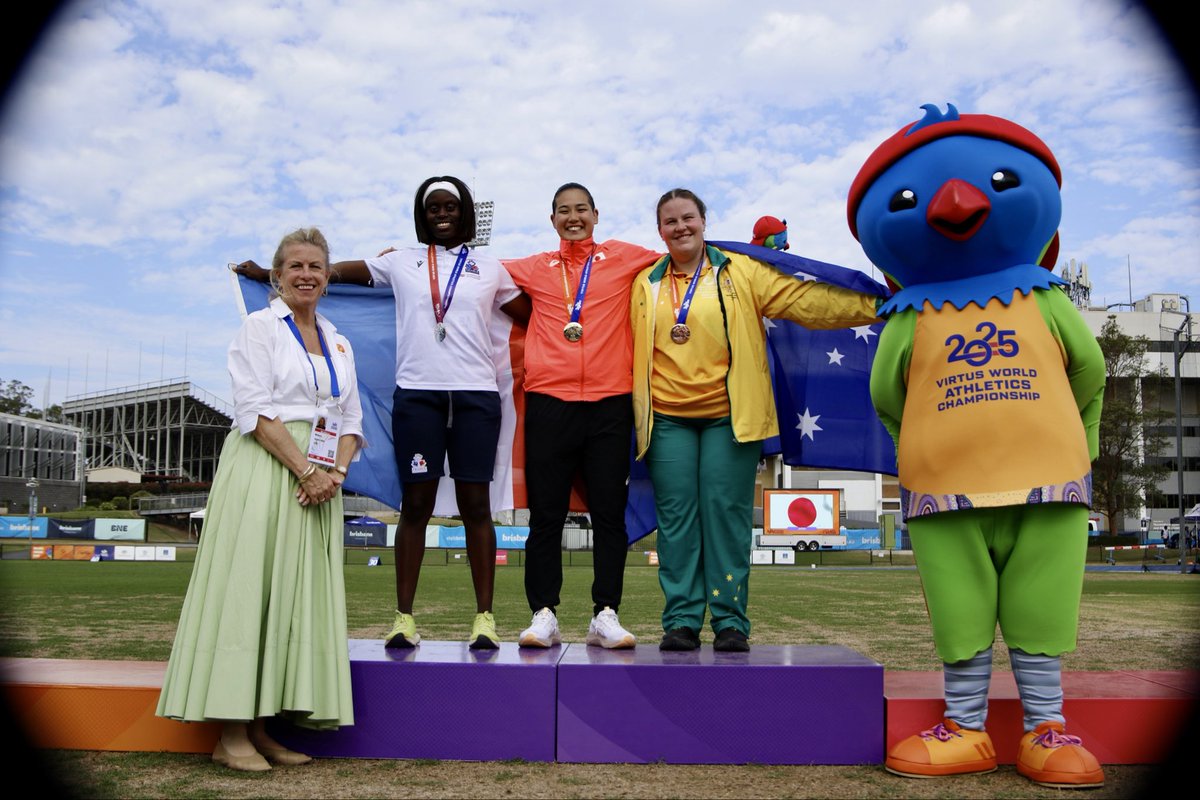 #Virtus世界陸上競技選手権大会　DAY2

女子やり投げ(II—1クラス）決勝は、#川口穂菜美選手(三菱UFJビジネスパートナー）が5投目にシーズンベストの40ｍ09をマークし金メダルを獲得しました。
川口選手は、東京デフリンピック陸上代表でもあります。