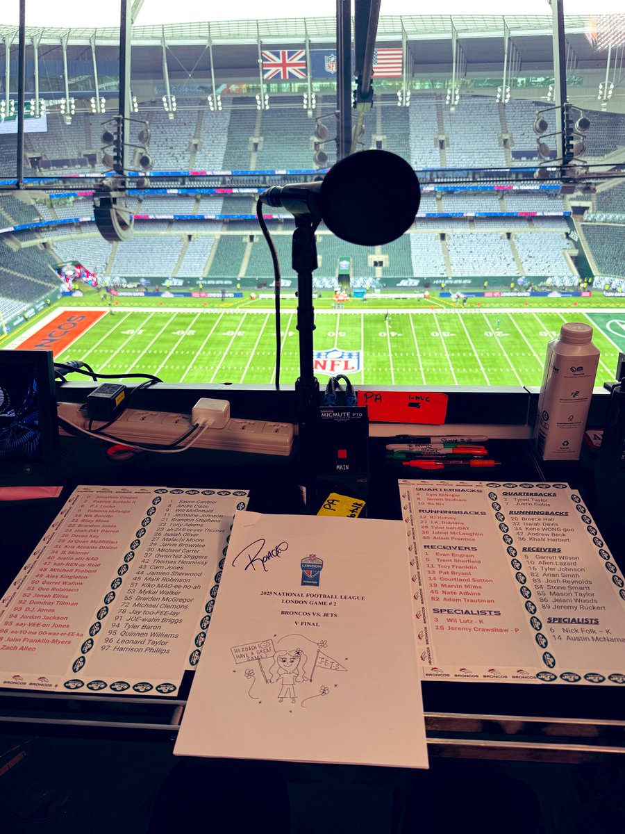 Good Morning USA football fans!  Today we are proud to present <a href="/Broncos/">Denver Broncos</a> vs <a href="/nyjets/">New York Jets</a> from #Tottenham Hotspur Stadium.  <a href="/NFLInterSeries/">NFL International</a> Thank you <a href="/NFL/">NFL</a> for another great London opportunity 🇬🇧