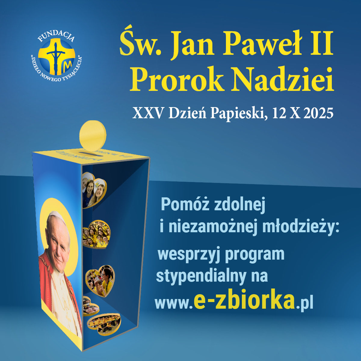 Zbiórka na program stypendialny, który wspiera ponad 2 tysiące młodych osób z całej Polski odbywa się także online. Zachęcamy do wspierania! e-zbiorka.pl