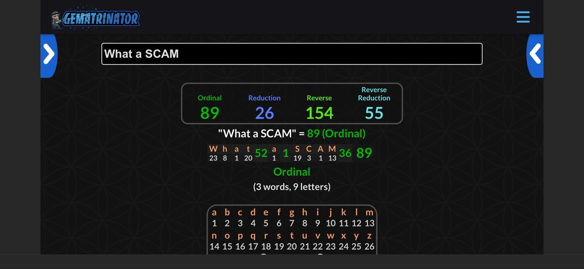 Codeym369's tweet image. Jan 6: “What a SCAM - DO SOMETHING!!!” ~ President Trump
What a SCAM
⚡️89 = 17 (Q)
⚡️Letters: 9
⚡️17:9 = 8:9 = 17 (Q)
DO SOMETHING
⚡️57 = 12 = 3
⚡️Letters: 11
⚡️3:11 ~ 11:3* ~ 32**
⚡️Words: 2
⚡️3:11:2 ~ 322 ☠️
DS ~ Deep State**
DS ~ 4:19 = 23 ~ 32**
Time: 12:38 = 12:11 ~…