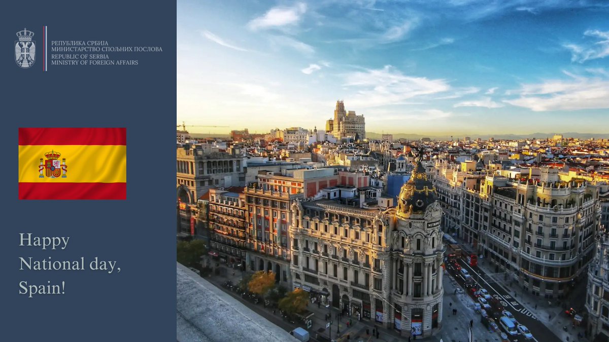 MFA Serbia (@mfaserbia) on Twitter photo Warmest congratulations to the friendly people and government of the Kingdom of #Spain and to our esteemed colleagues at <a href="/SpainMFA/">Spain MFA</a> on your #NationalDay, we are wishing you pride in your heritage and continued prosperity ahead! Warmest congratulations to the friendly people and government of the Kingdom of #Spain and to our esteemed colleagues at <a href="/SpainMFA/">Spain MFA</a> on your #NationalDay, we are wishing you pride in your heritage and continued prosperity ahead!