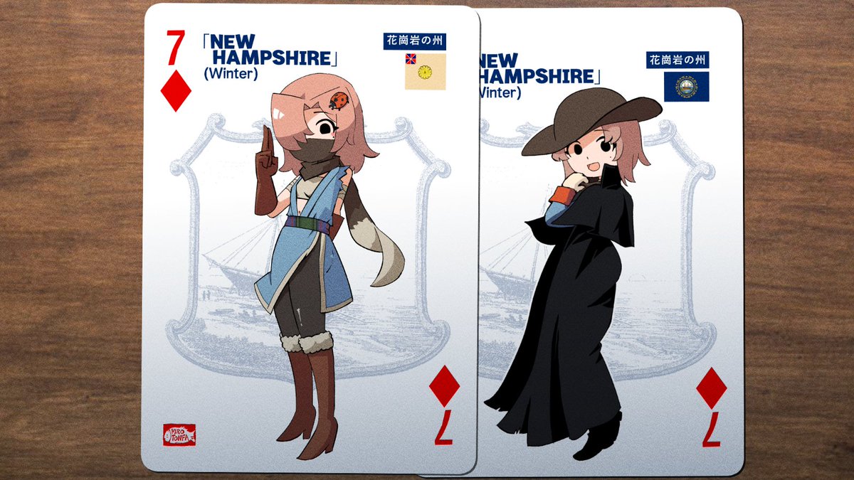 HIROTONFA (@hirotonfa) on Twitter photo New New Hampshire-chan that incorporates more state symbols. New New Hampshire-chan that incorporates more state symbols.