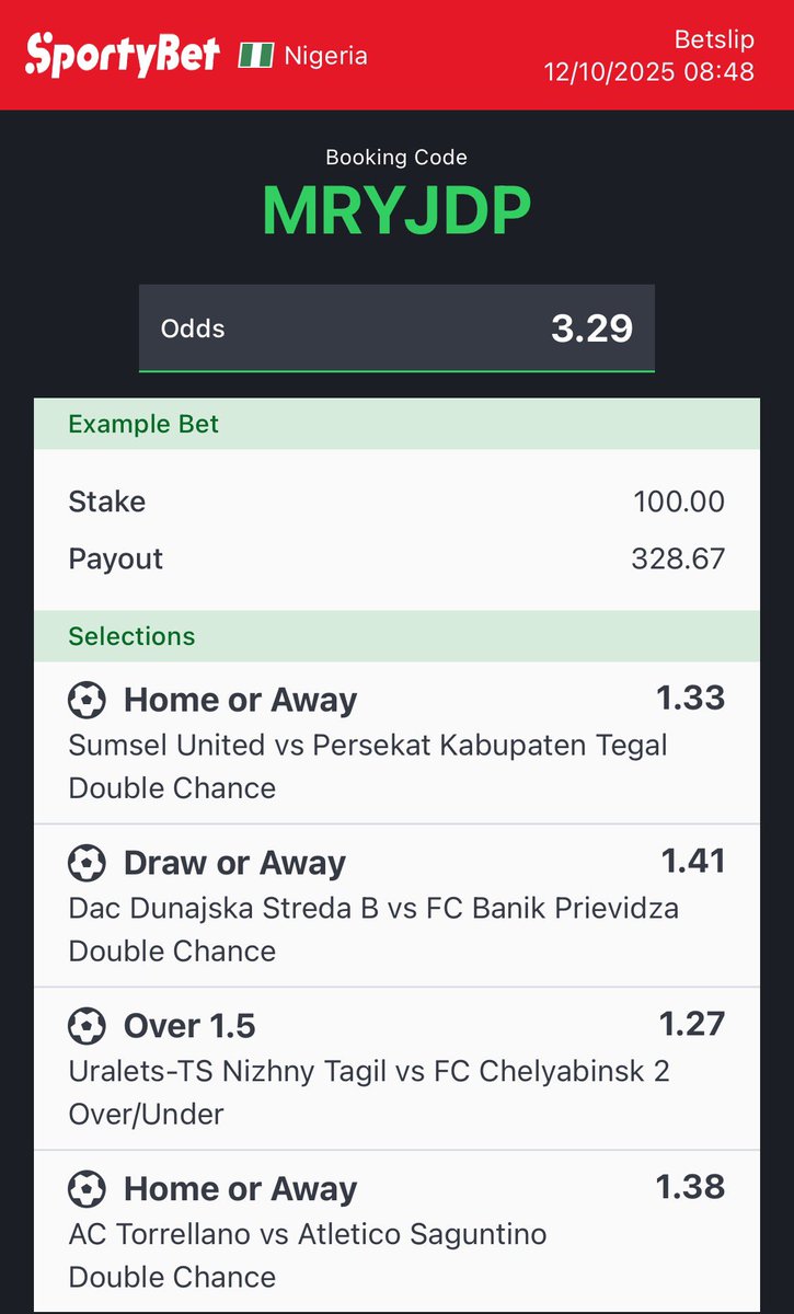 fixedjames57's tweet image. Morning game boom 💥 dm on WhatsApp let’s win together 07013264486
