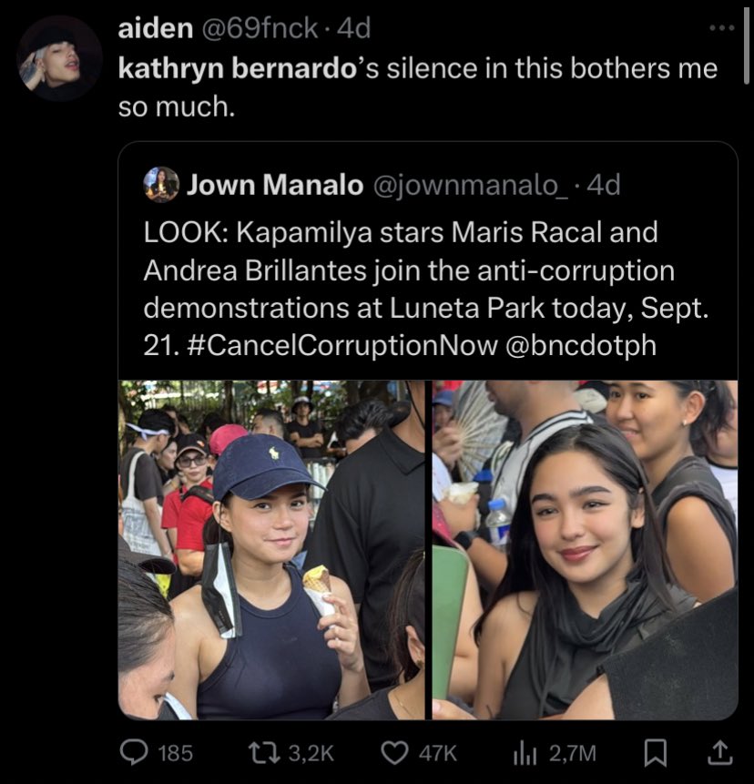 47k likes.. 47k people looking for her political stances, most influential indeed 

imagine if she used it on politics issues 😮‍💨