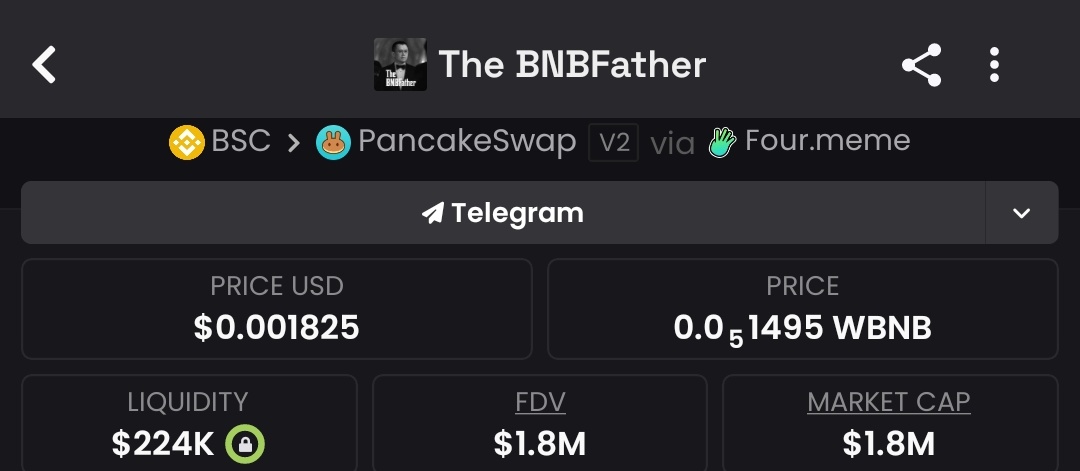 Consistency speaks louder than luck.
$BNBfather  was discovered early at
$358k mcap → $1.8m mcap 
another solid call.

0x26ccaBea9F4dEaAA2DE99fa41356Bf0926684444

Alpha isn’t a guess, it’s strategy.
DM if you’re ready for the next one.

#BNB #BSCmemecoins #Crypto