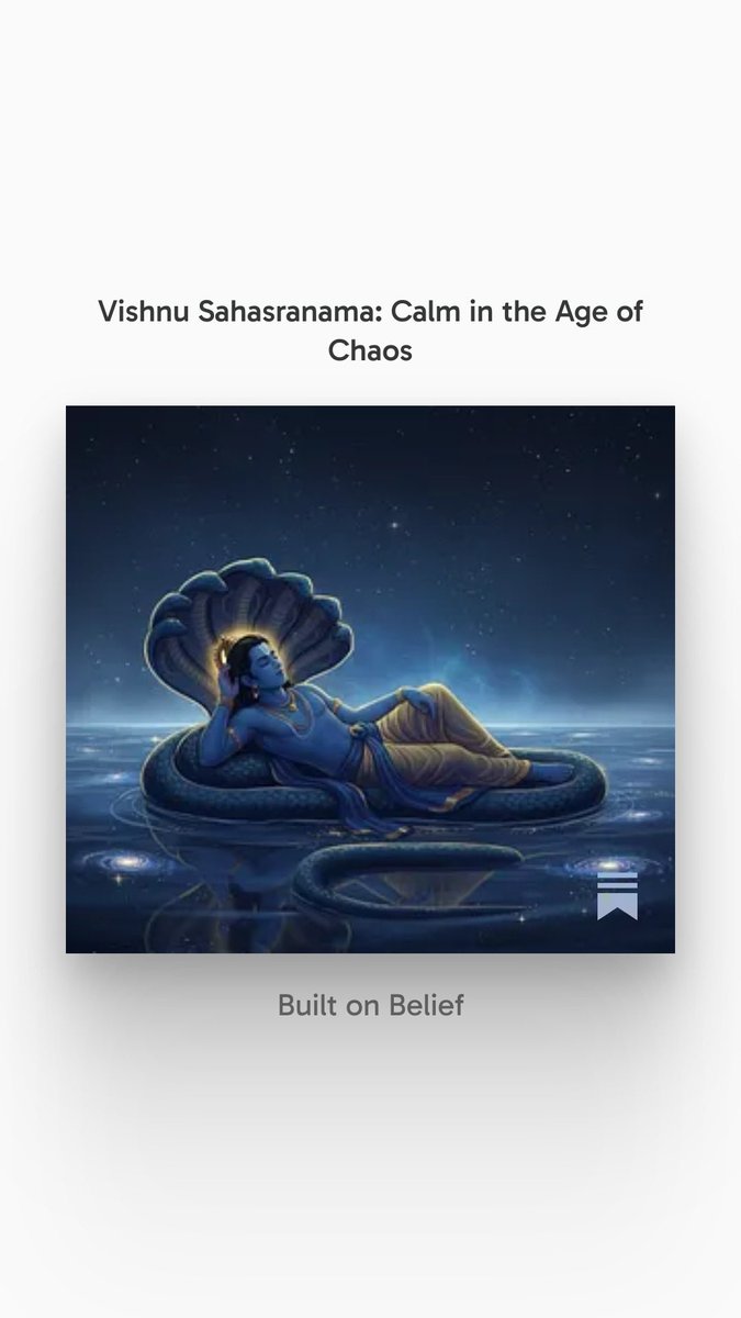 Vishnu Sahasranama: Calm in the Age of Chaos. In a world spinning faster than our thoughts, calm isn’t absence of action, it’s alignment with truth. Recite, reflect, return to your center.

open.substack.com/pub/rakeshpshe…

#SpiritsAndSpirituality #BuiltOnBelief