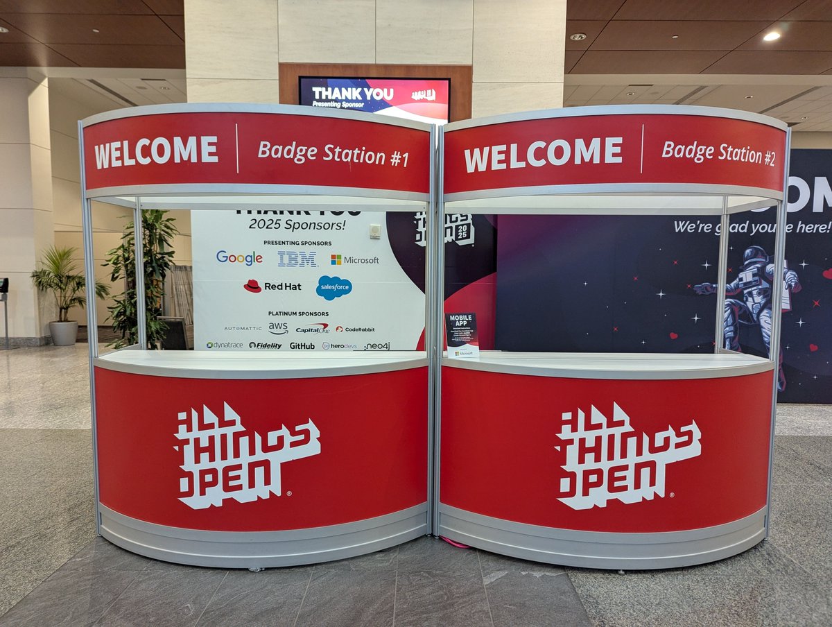 AllThingsOpen's tweet image. Today's the day! Doors open at 9 am for Day 1 of #AllThingsOpen! Community Leadership Summit and @GitHub's Open Source Accessibility Summit start at 10 am and Inclusion and Diversity in Open Source begins at 1 pm. Have your QR codes from your tickets ready for a quick check-in!