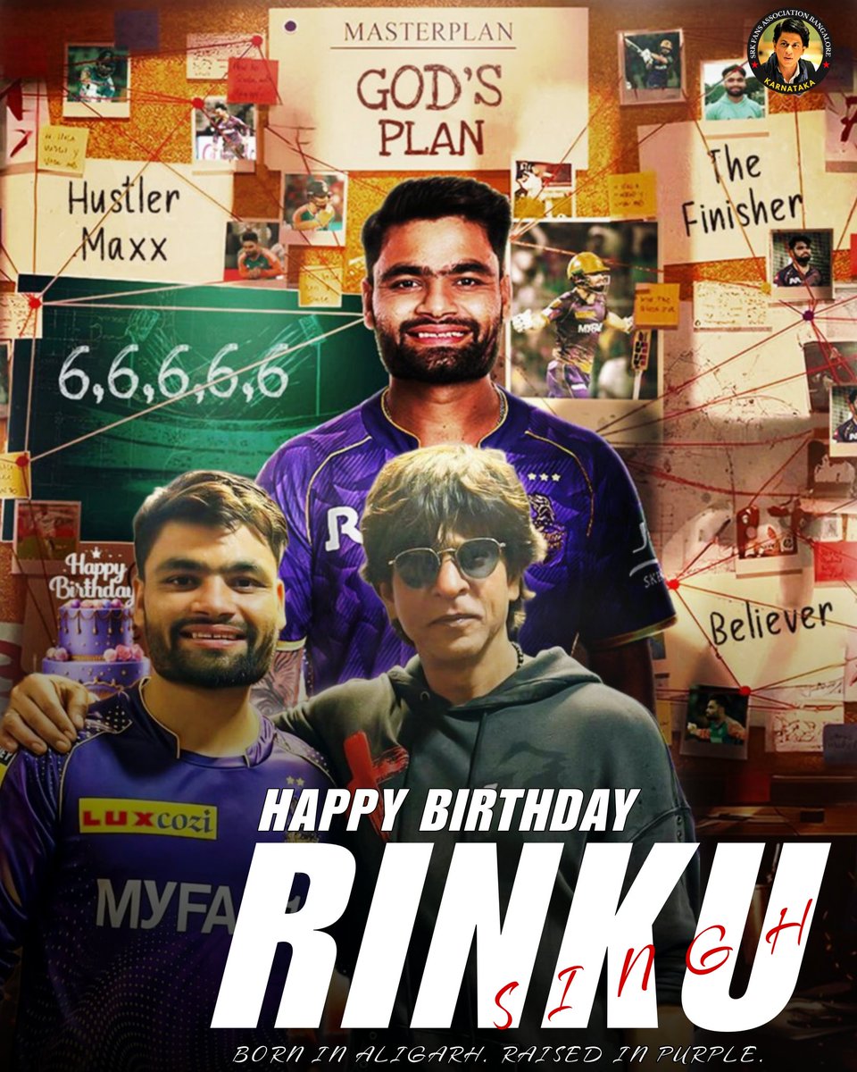 Srk_bangalore's tweet image. Happy Birthday, @rinkusingh235! 🎉🔥
From smashing sixes to winning hearts, your journey is pure inspiration.
Keep shining and making India proud! 🇮🇳💪

#RinkuSingh #HappyBirthdayRinkuSingh