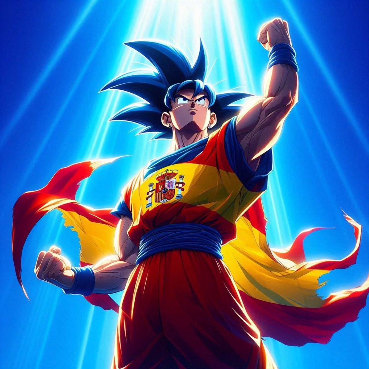 ShenronZ_'s tweet photo. Hasta Goku sabe cómo celebrar el Día de la Hispanidad mejor que yo https://t.co/UkZkpTzenP