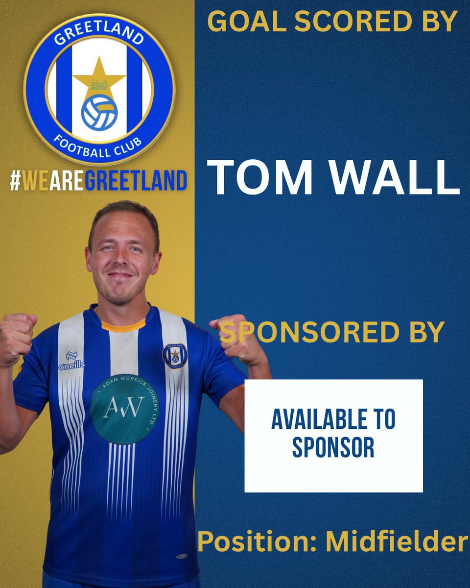 GreetlandFC's tweet image. ⏱️ FULL-TIME RESULT ⏱️

🔵 1st Team
A solid team performance — capped off by a 30-yard screamer — sees the lads progress to the next round of the County Cup 🔵⚪🟡

⚽ Goal:
Tom Wall

⭐ Man of the Match: Tom Wall 👏

Great win, lads 💪

#WeAreGreetland