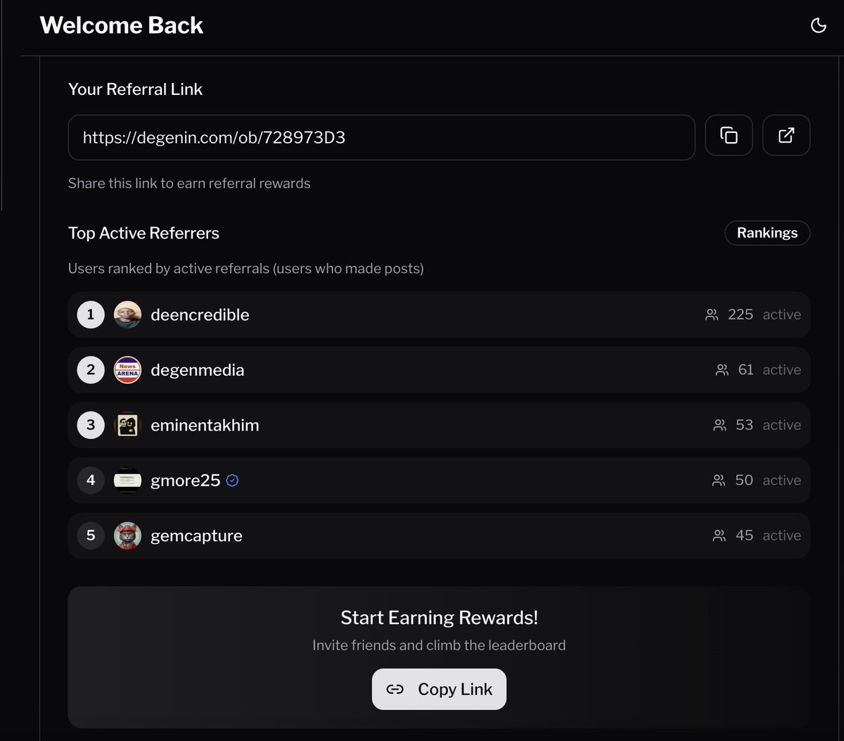degenin_social's tweet image. Join our onboarding program! Invite your friends to be a part of the future of crypto social media!
Together we can! $DEGEN $SOL
degenin.com/statistics
