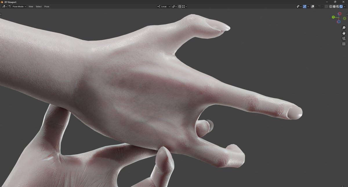 Tali's hands close-up, trying to show some detail.
#Blender #MassEffect