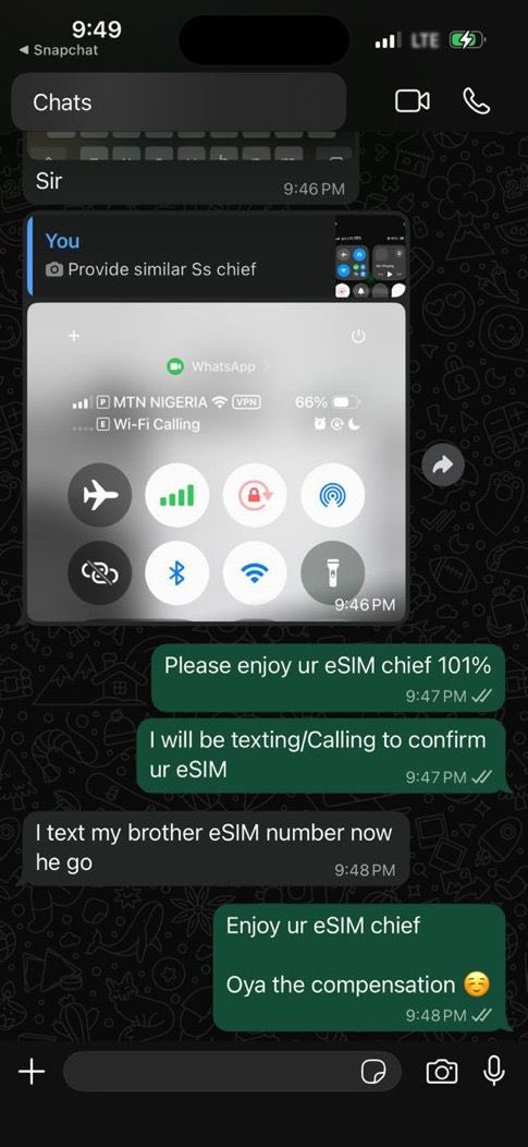 flames_collins's tweet image. DM us for👇
🚀 ✅ All type of eSIM (AT&T, T-Mobile, Verizon, Lyca & more!)
✅ Data + Unlimited Talk & Text (Send photos/Videos)
✅ Works In Any Unlocked Device (iOS & Android Apps)
✅ Keep Your Number till forever ♾️
📦 Consignment Box 💯✅
📩 DM us now:
💬…