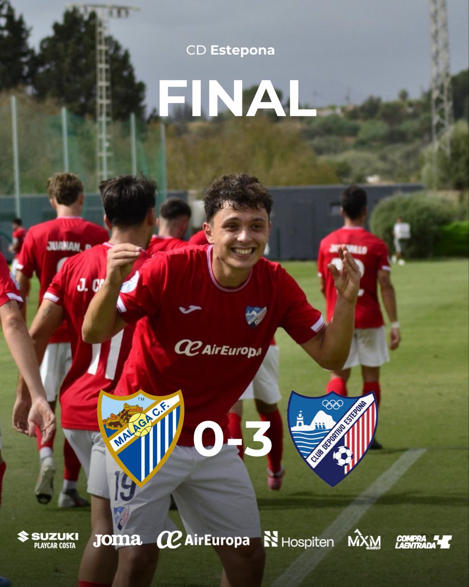 🔚 ¡𝗙𝗜𝗡𝗔𝗔𝗔𝗔𝗔𝗔𝗔𝗔𝗔𝗔𝗟! #MalagueñoEstepona

#AtcoMalagueño 0️⃣-3️⃣ <a href="/CDEstepona/">C.D. Estepona</a> 

<a href="/jcastedo11/">Javi Castedo</a>, Roi Tato y Duarte 🎯

#SeguimosSoñando