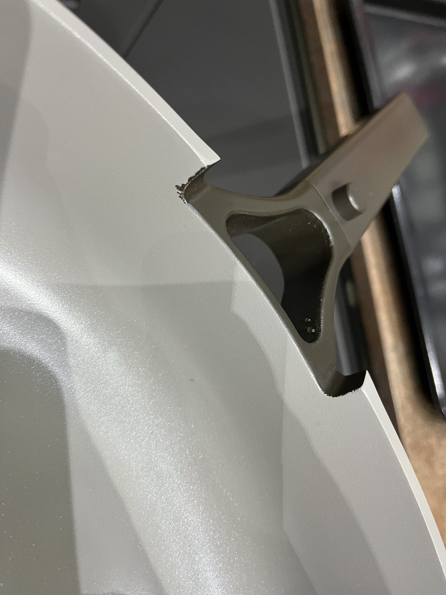 fullymoney's tweet photo. @ourplace purchased my first Our Place pan and was disappointed to see that the finish on the product was like this. A messy finish of the charcoal colour on the lighter part of the pan. Something sticky on the side of the pan as soon as I got it out of the box, doesn’t wash off. https://t.co/7b5ZF6b8VR