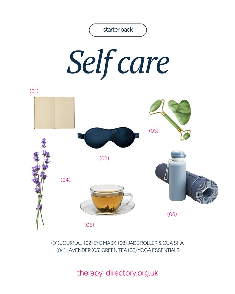 It’s the small, intentional acts that help you restore balance and reconnect with yourself. Self-care can look different for everyone.

What is part of your self care starter pack?

#TherapyDirectory