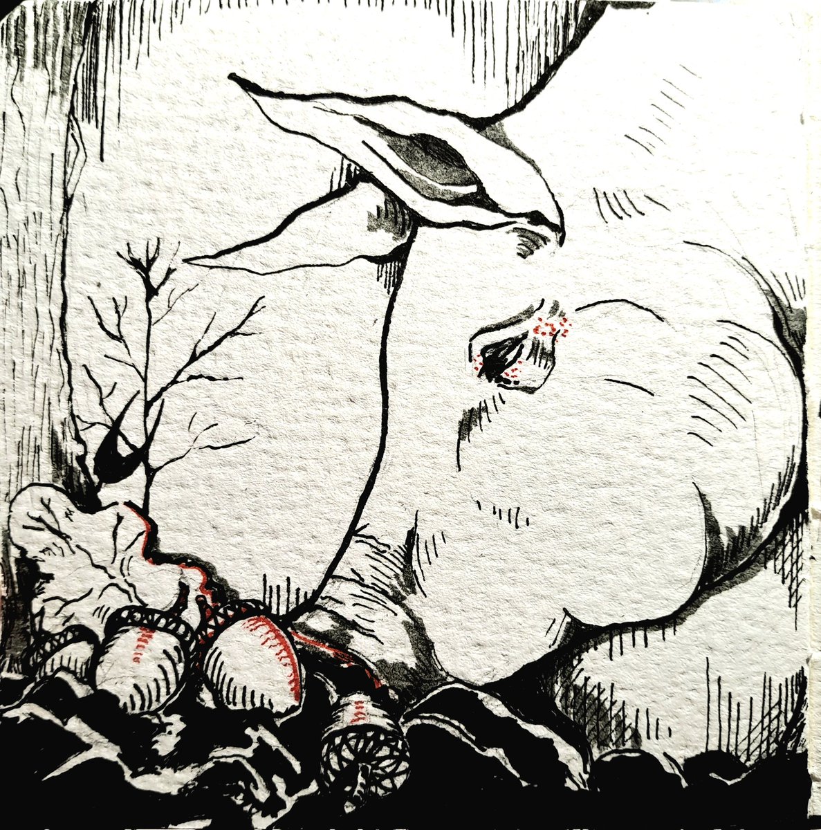lu_chk0's tweet photo. Day 2 - acorn

#Inktober2025 #folktober #Inktober #ink https://t.co/ssjcucWgxK