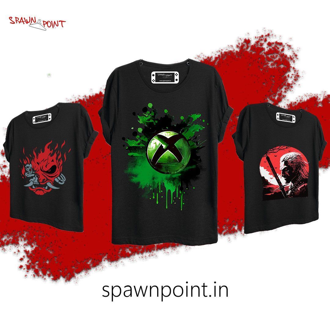 SPGamingApparel's tweet photo. Gaming T-shirts! Choose your allegiance! Are you hitting the streets of Night City (Cyberpunk), joining the hunt with Geralt (The Witcher), or powering up the Xbox? Three legendary designs, one store! Grab these epic tees at https://t.co/yyPuP0IaIS! 
#GamingTees #TheWitcher #Xbox https://t.co/WLyfUzrHZU